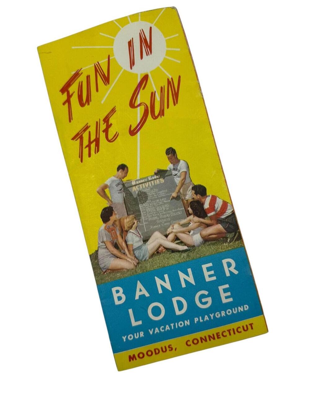 Vintage 1950s Banner Lodge Brochure: Connecticut Travel Memorabilia